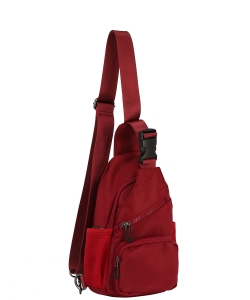 Fashion Nylon Sling Bag GLMA-0096 BURGUNDY